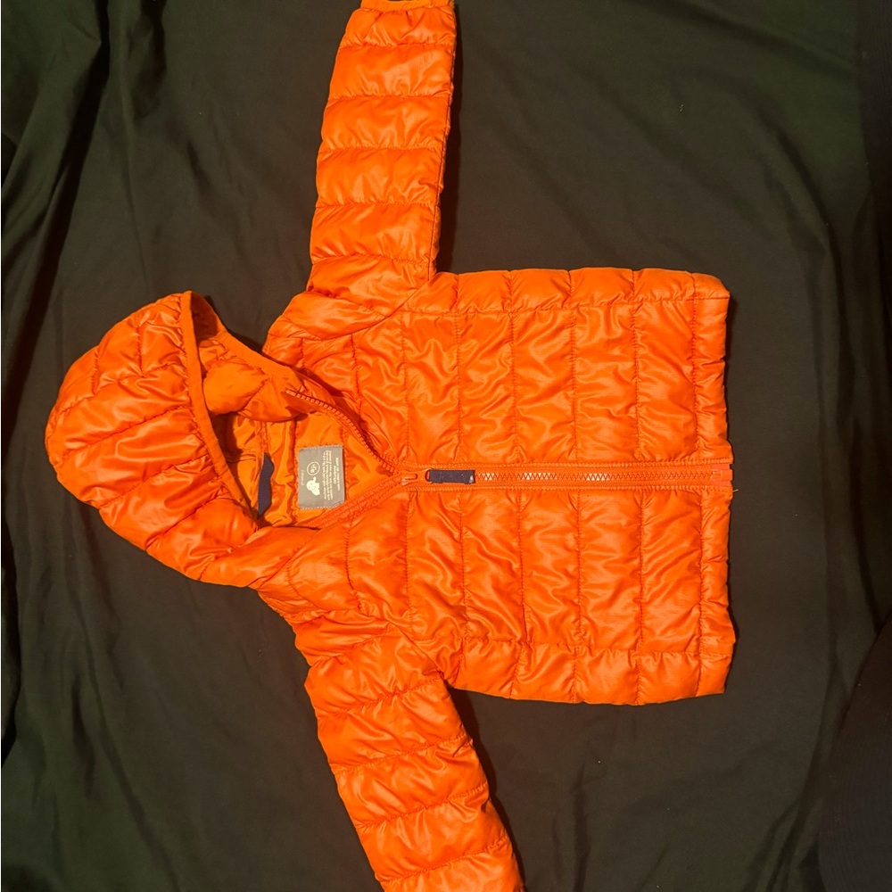 Orange primary jacket Childrens 18 to 24 months. Orange